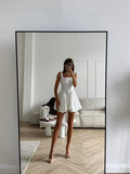 Women's Clothing 2025 Spring And Summer New Design Slings Short Skirts Women's Bare Back Bows Slimming Dress 68HZ