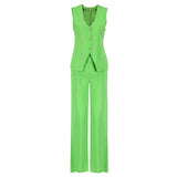 2025 Summer New Fashion Casual Women's V-Neck Vest Vest Trousers Two Sets Of Cotton Sets 68HZ