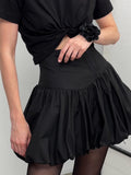 White Temperament Cotton Balloon Skirt Commuting Fashion Skirt 2025 Thin Women's Short Skirt 68HZ