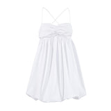 Spring And Summer Casual White Sling V-Neck Fashion Dress Body Commuting Short Dress Girl 68HZ