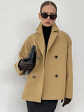 Autumn And Winter New Hair Coat Suit Collar Temperament Loose Thick Coat 2025 Fashion Commuting Women's Clothing 68HZ