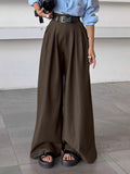 Ambient Leg Pants Women's Autumn New British Style Light Fall Pressure Frills With A Frills In A Frills 68HZ