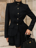 Autumn And Winter Retro Temperament With Small Suit Top Fashion Short Skirt Two Sets Of Women's Commuting Suit 68HZ