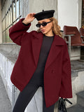 Autumn And Winter Atmosphere Of The Hair Of The Coat Women's Senior Sense Suit Collar Belt With A Long Sleeves Of The Coat 68HZ