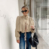 Autumn And Winter Fashion High-End Casual Card Color Small Vertical Collar Short Commuting Coat Woman 68HZ