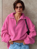 Autumn And Winter New Pink Collar Velvet Tweed 2025 Fashion Women's Velvet Top 68HZ