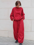 Women's New 2025 Autumn And Winter Fashion Loose-Fitting Trousers Solid-Colored Avant-Garde Two-Piece Sets 68HZ
