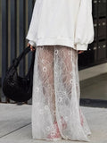 Sexy Lace Jiti Perspective Skirt 2025 Autumn And Winter Fashion New Women's Dress 68HZ