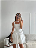 Women's Clothing 2025 Spring And Summer New Design Slings Short Skirts Women's Bare Back Bows Slimming Dress 68HZ