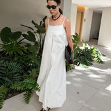 2025 Summer Sexy Design White Slings Long And Ankle Tat Dress Sexy Commuter Dress Woman 68HZ