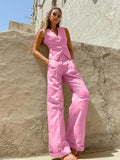 Summer Cotton Sleeveless Vest Vest Trousers Suit Women 2025 New Casual Fashion Two-Piece Women's Clothing 68HZ
