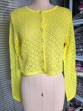 Vintage Fashion Hollow Design Thin Long-Sleeved Sunscreen Cardigan Women's Spring And Summer Fluorescent Green Long-Sleeved Knitwear Shirt 68HZ