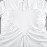 Autumn 2025 New White Collar Design T-Shirt Women's Fashion Long-Sleeved Horn Sleeve Top 68HZ