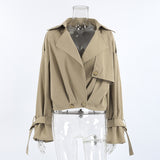 New Karat Color Double-D Row Suit Trench Coat Casual Jacket Woman In Autumn 2025 68HZ