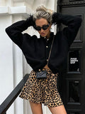 Sexy Leopard-Printed Tute A Trout Skirt With Commuting Skirt 2025 Spring Fashion Casual Skirt 68HZ