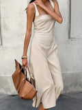 Spring/Summer 2025 Fashion New Cotton-Sanged Slings With Bare Back Dresses In Fashion 68HZ