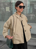 Ki-Colored Clip Casual Loose Jacket Jacket Wind 2025 Autumn And Winter Fashion New Women's Clothing 68HZ