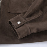 Autumn And Winter New Long-Sleeved Velvet Jacket Brown 2025 New Small Suit Zipper Jacket Women's Clothing 68HZ