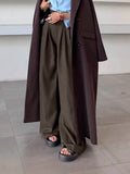 Ambient Leg Pants Women's Autumn New British Style Light Fall Pressure Frills With A Frills In A Frills 68HZ