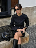 Autumn Niche Design Sense Long Sleeves To Close The Waist To Repair A Skirt Elegant Long Small Suit Coat Woman 68HZ