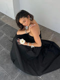 2025 Summer Babes Sleeveless Breast Temperament Dress High-End Seaside Holiday Little Black Dress Woman 68HZ